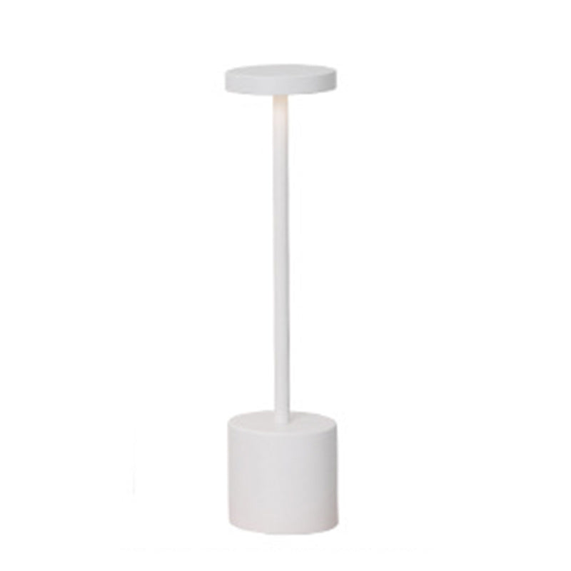 Contemporary Round Metal LED Table Lamp for Living Room