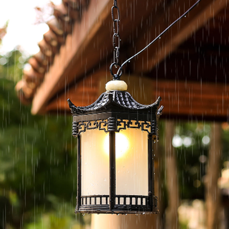 Premium Hexagonal Chinese Gazebo Pendant Light - 1-Light