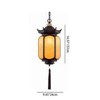 Premium Hexagonal Chinese Gazebo Pendant Light - 1-Light