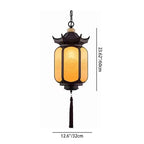 Premium Hexagonal Chinese Gazebo Pendant Light - 1-Light