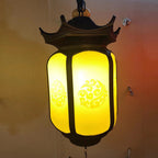 Premium Hexagonal Chinese Gazebo Pendant Light - 1-Light