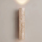 Scandinavian Travertine & Wood Wall Sconce