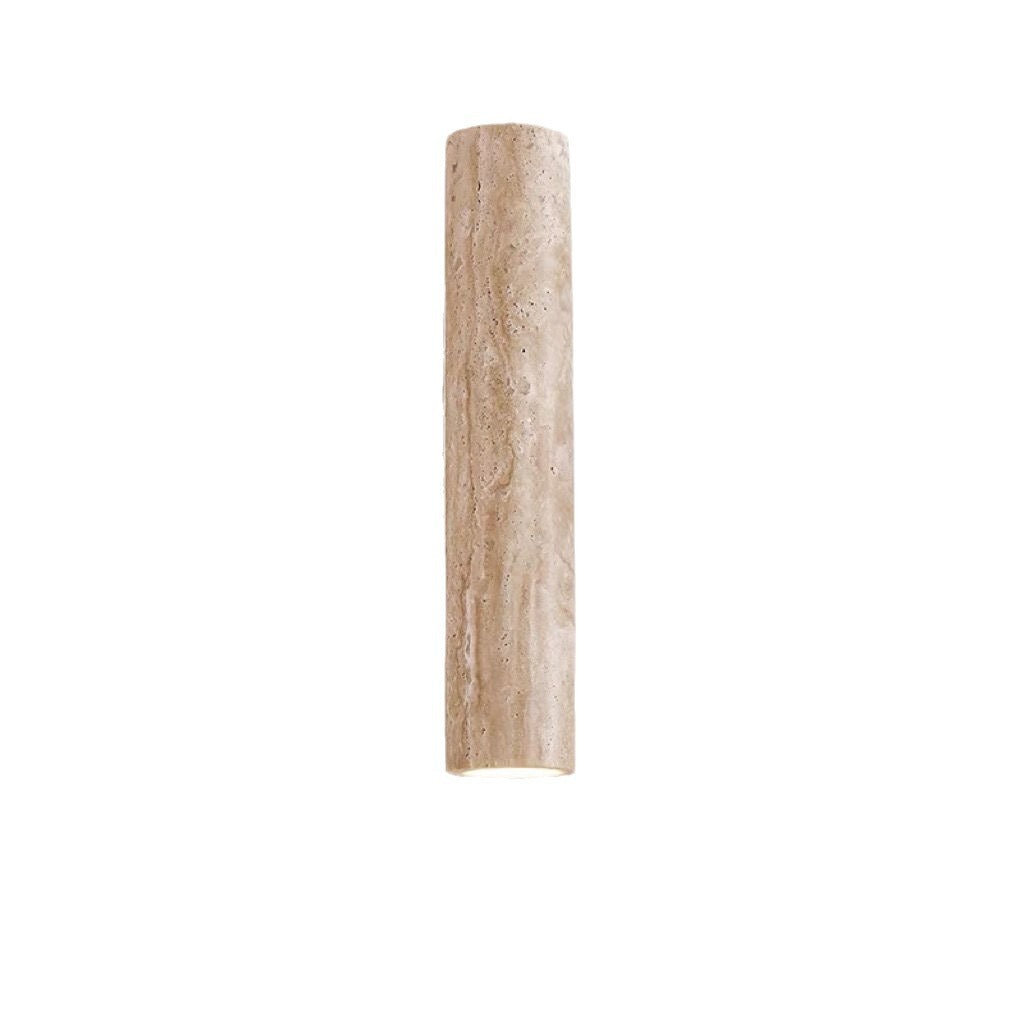 Scandinavian Travertine & Wood Wall Sconce