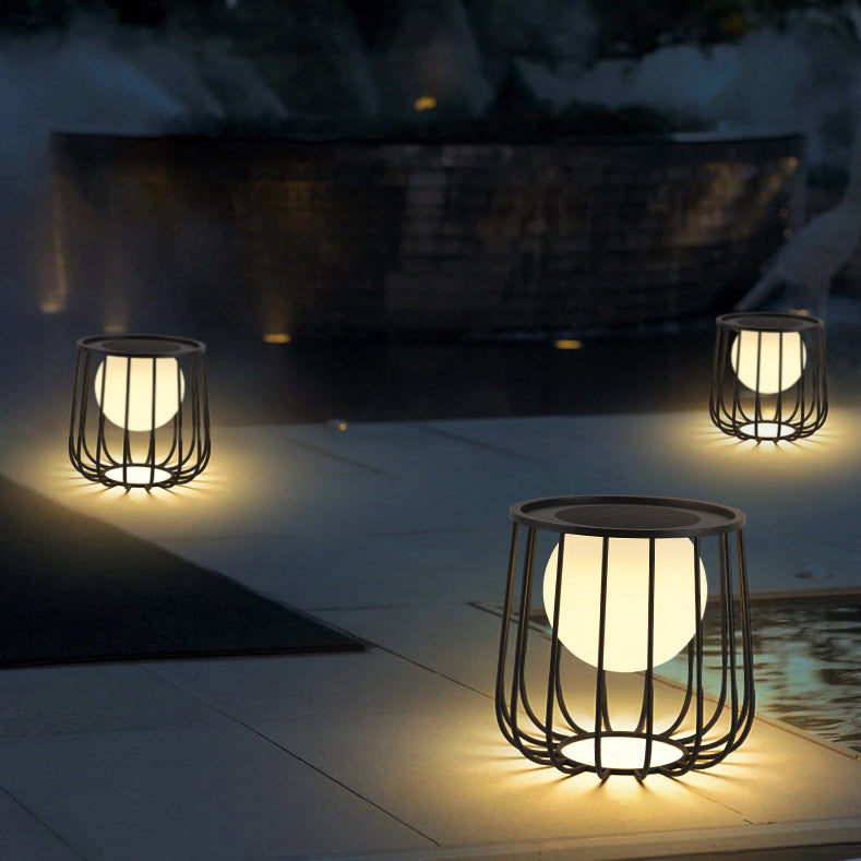 Modern Openwork Round Solar LED Orb