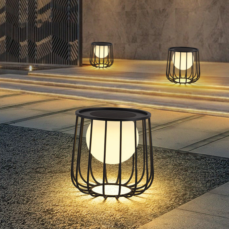 Modern Openwork Round Solar LED Orb