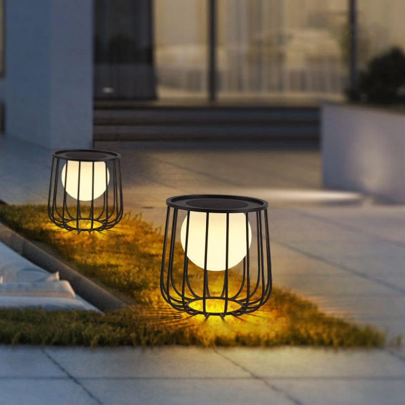 Modern Openwork Round Solar LED Orb