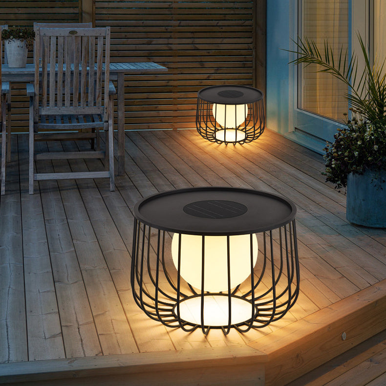 Modern Openwork Round Solar LED Orb