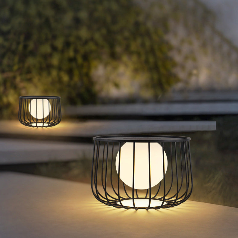 Modern Openwork Round Solar LED Orb