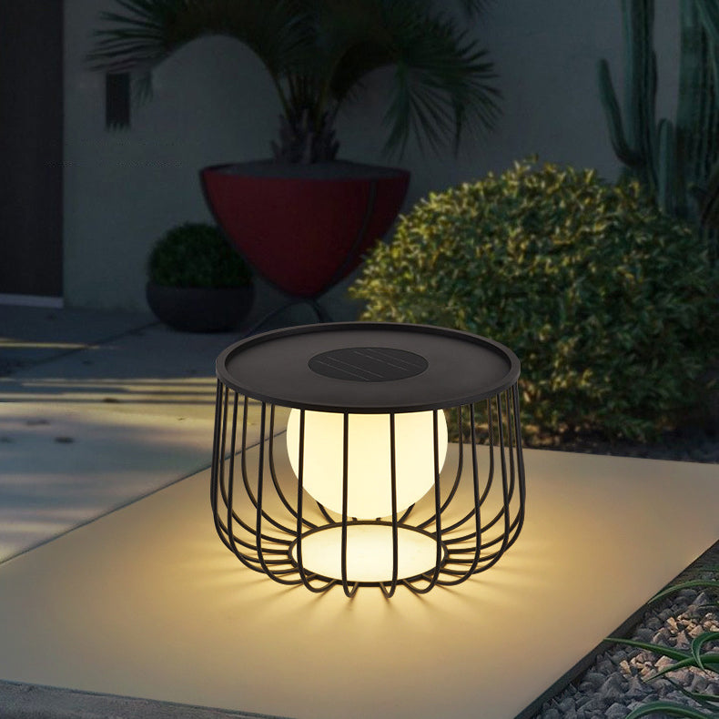 Modern Openwork Round Solar LED Orb