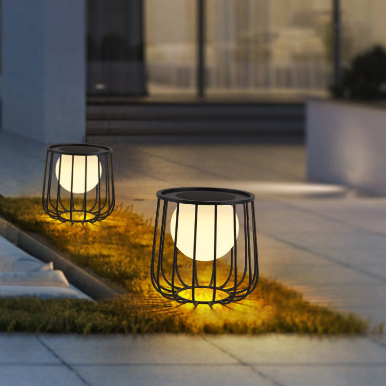 Modern Openwork Round Solar LED Orb