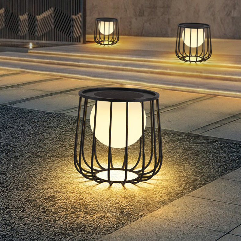 Modern Openwork Round Solar LED Orb