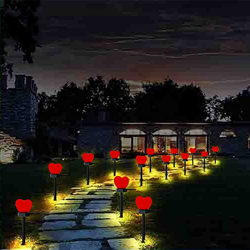 Premium Heart-Shaped Solar LED Ground Light - Waterproof