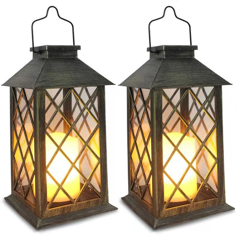Vintage Rectangle House-Shaped LED Candle Lantern