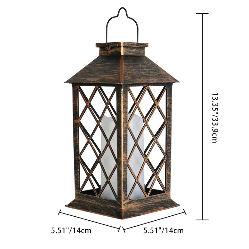 Vintage Rectangle House-Shaped LED Candle Lantern