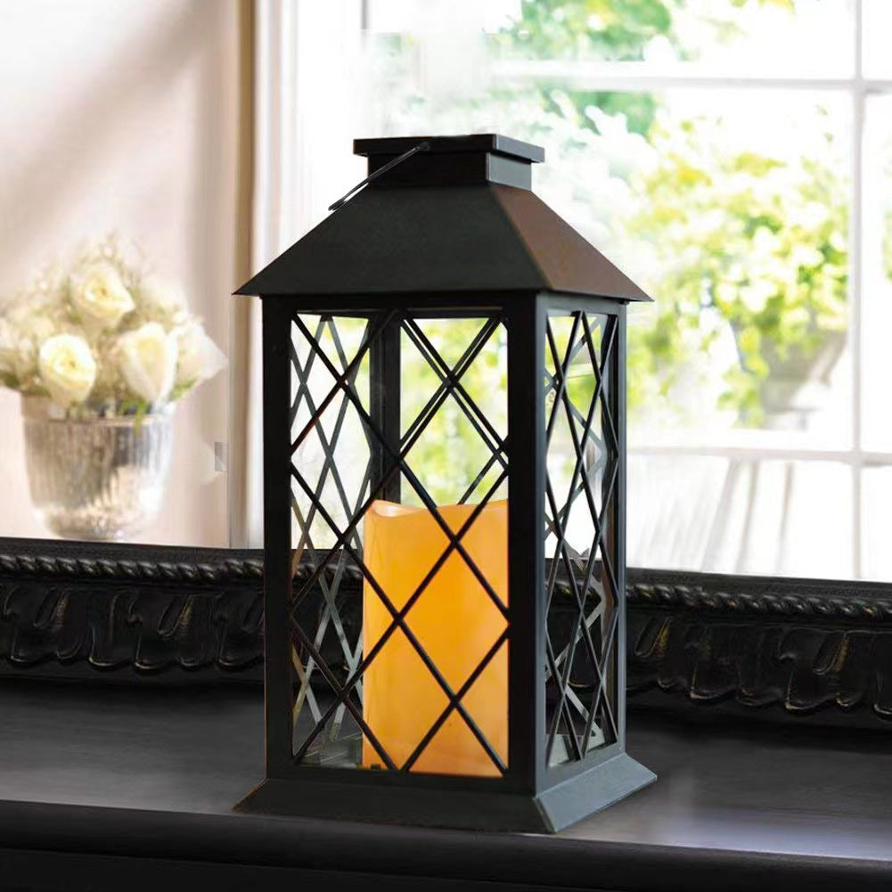 Vintage Rectangle House-Shaped LED Candle Lantern