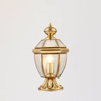 Premium Hexagonal Glass and Brass Outdoor Garden Light