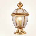 Premium Hexagonal Glass and Brass Outdoor Garden Light