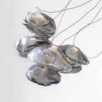 Scandinavian Half Round Glass Pendant Light - 1-Light Fixture for Living Room