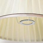 Scalloped Round Ceramic Table Lamp with Traditional Chinese Bird Pattern