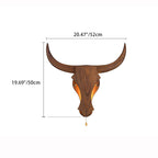 Rustic Solid Wood Cow Head LED Sconce
