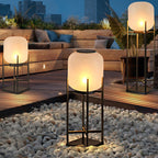 Premium Outdoor Solar LED Floor Lamp - Waterproof Stainless Steel & Acrylic Design