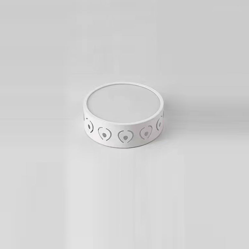 Nordic Round LED Flush Mount Ceiling Light - Contemporary Iron & Acrylic Design for Hallways