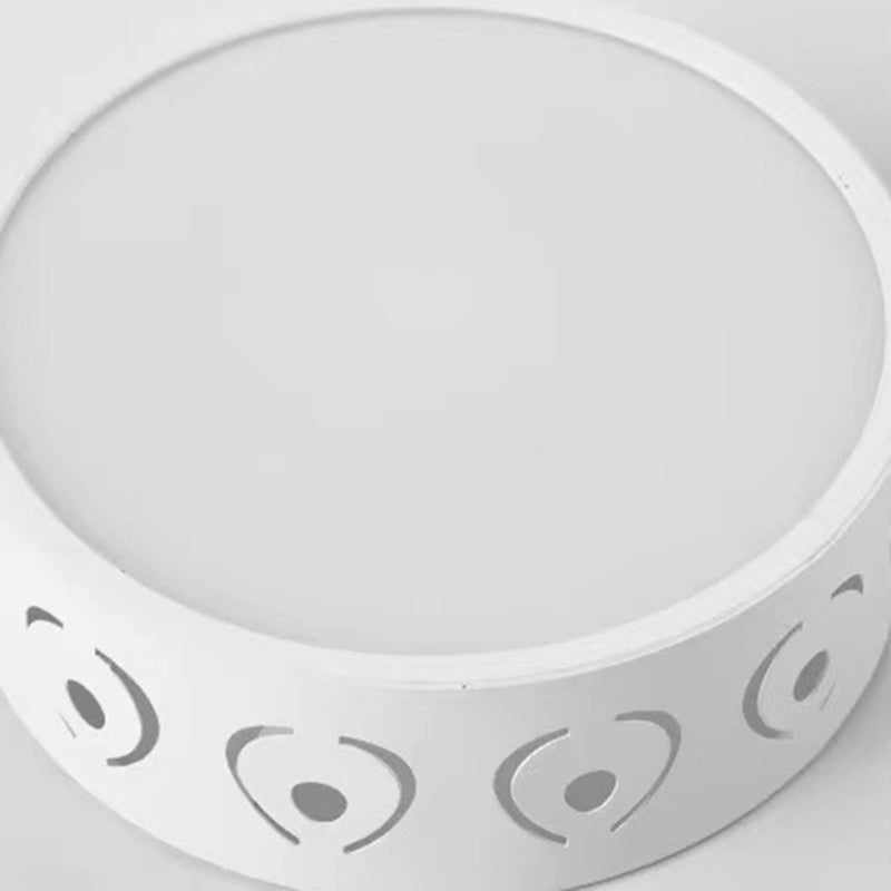 Nordic Round LED Flush Mount Ceiling Light - Contemporary Iron & Acrylic Design for Hallways