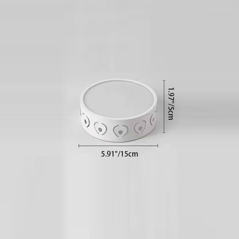 Nordic Round LED Flush Mount Ceiling Light - Contemporary Iron & Acrylic Design for Hallways