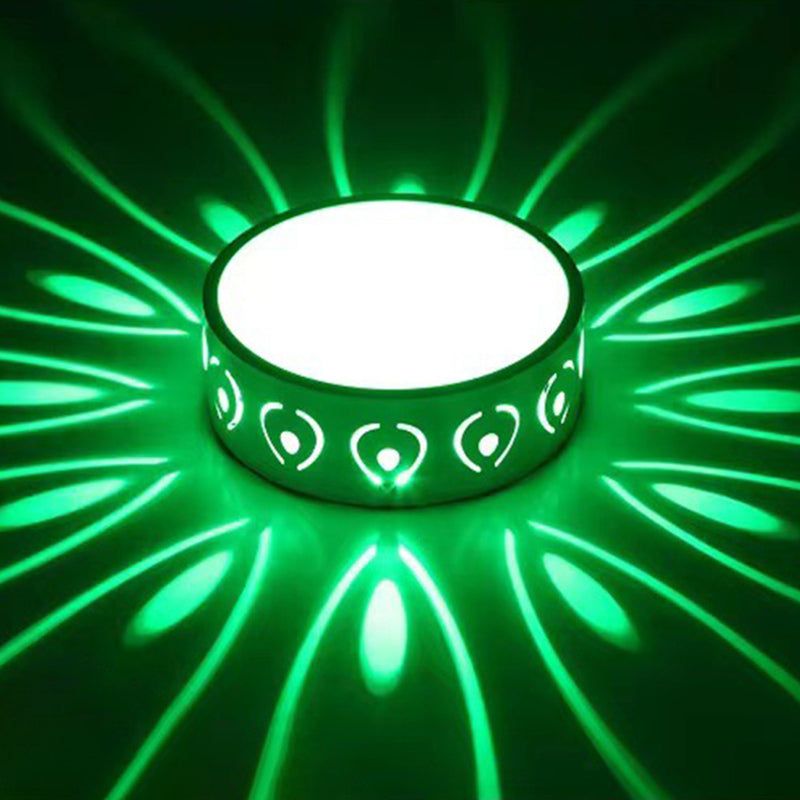 Nordic Round LED Flush Mount Ceiling Light - Contemporary Iron & Acrylic Design for Hallways