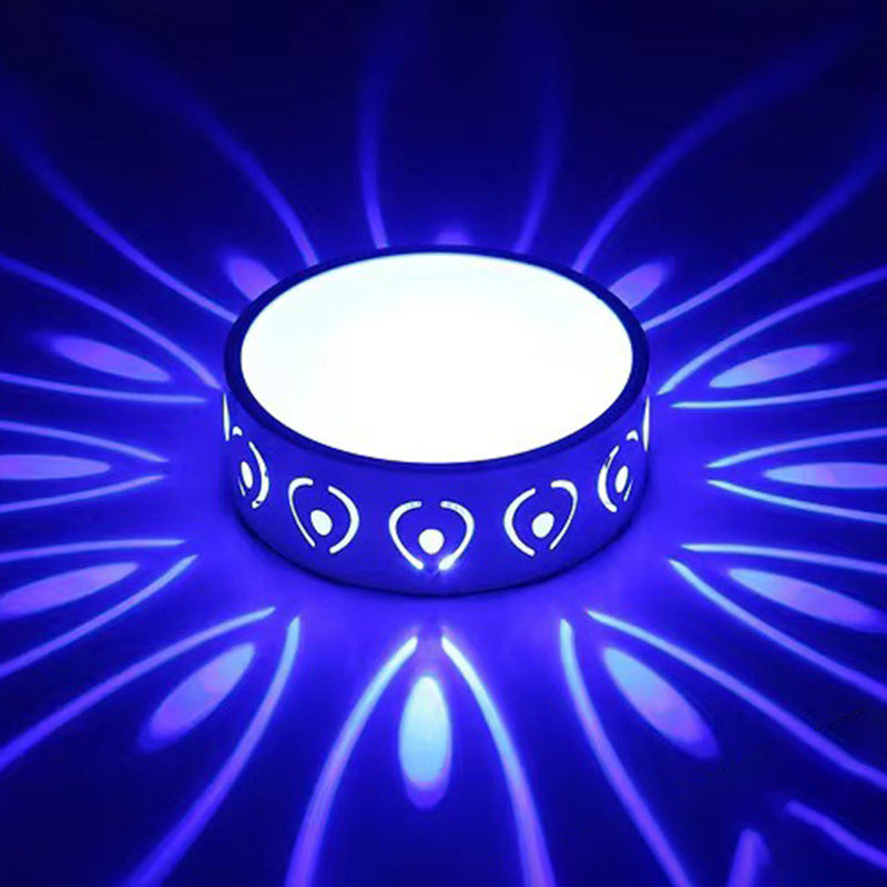 Nordic Round LED Flush Mount Ceiling Light - Contemporary Iron & Acrylic Design for Hallways