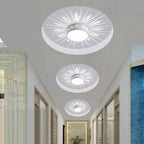 Nordic Round LED Flush Mount Ceiling Light - Contemporary Iron & Acrylic Design for Hallways