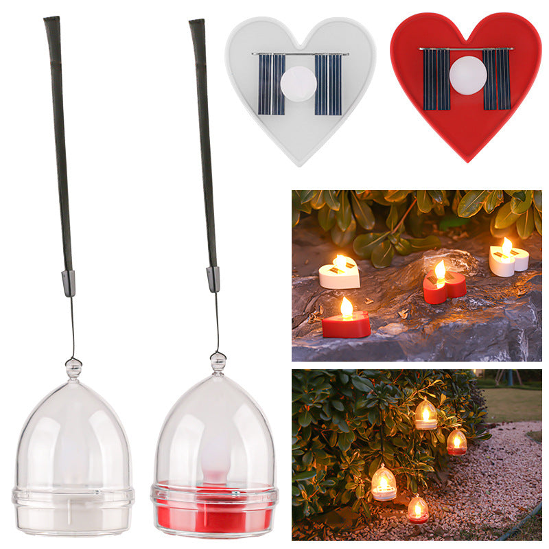 Premium Solar Waterproof LED Heart Candle Light