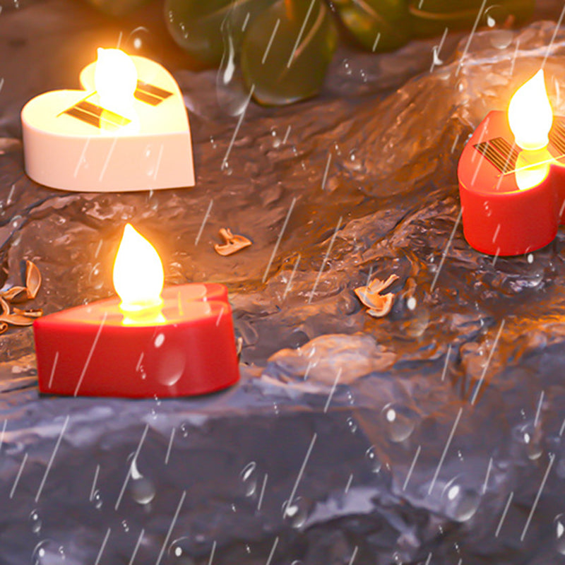 Premium Solar Waterproof LED Heart Candle Light