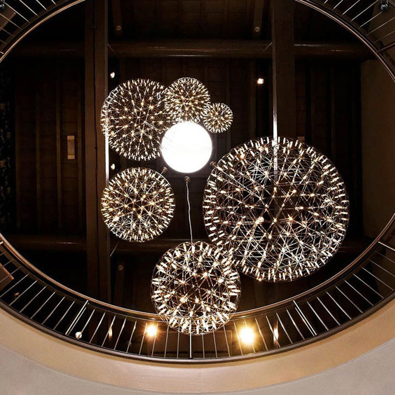 Nordic Dandelion Stainless Steel LED Pendant Light for Dining Room