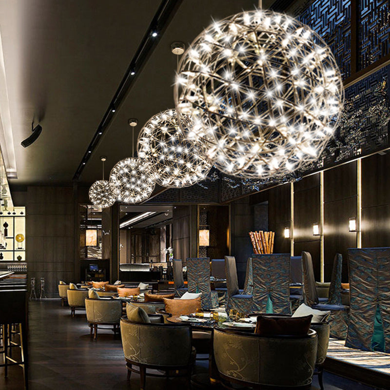 Nordic Dandelion Stainless Steel LED Pendant Light for Dining Room