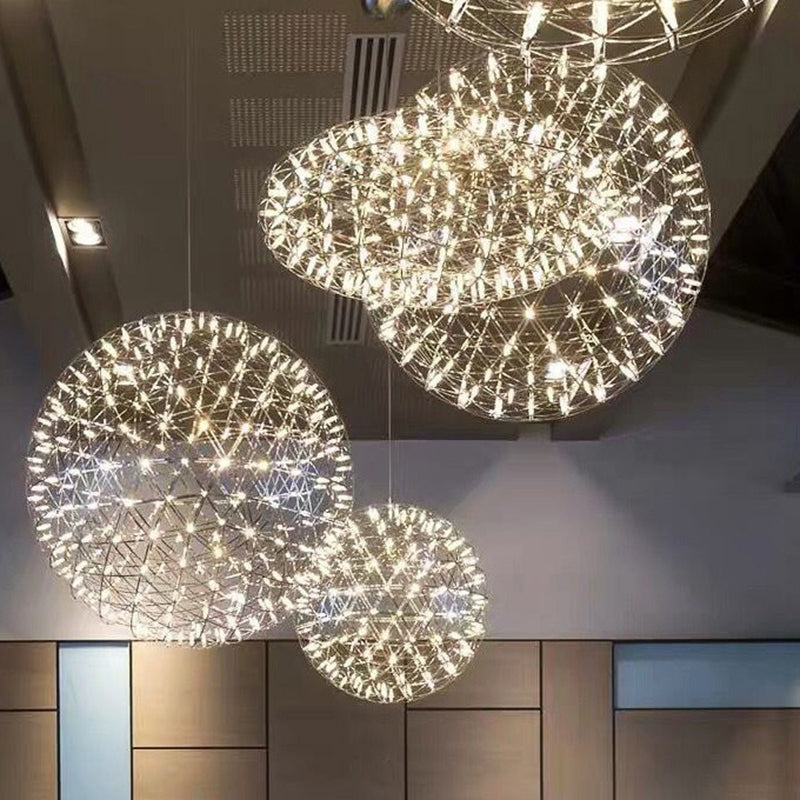 Nordic Dandelion Stainless Steel LED Pendant Light for Dining Room