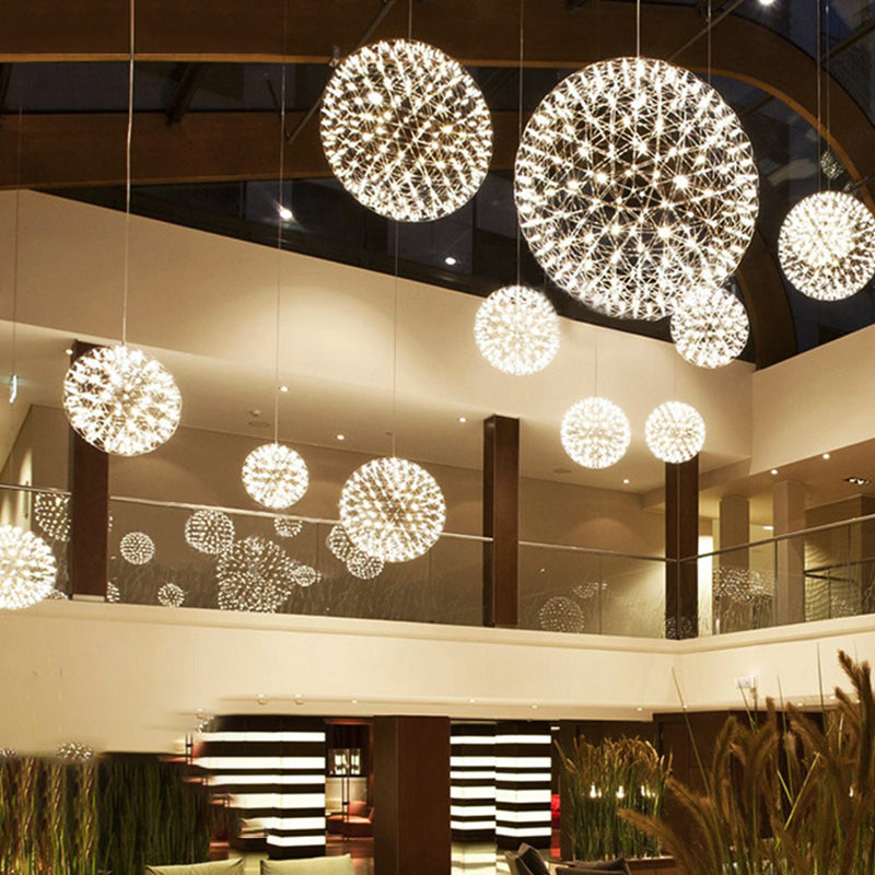 Nordic Dandelion Stainless Steel LED Pendant Light
