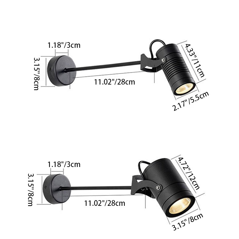 Adjustable Waterproof Aluminum LED Sconce