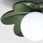 Scandinavian-Inspired 1-Light Semi-Flush Mount Ceiling Light with Resin and Glass for Hallways