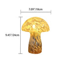 Art Deco Glass Mushroom Table Lamp - 1-Light Design for Bedside