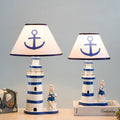 Coastal Wood Kids Lighthouse Table Lamp - 1-Light Design for Bedroom