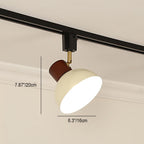 Iron & Wood Semi-Flush Mount Light