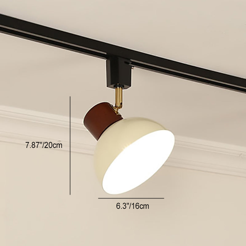 Iron & Wood Semi-Flush Mount Light