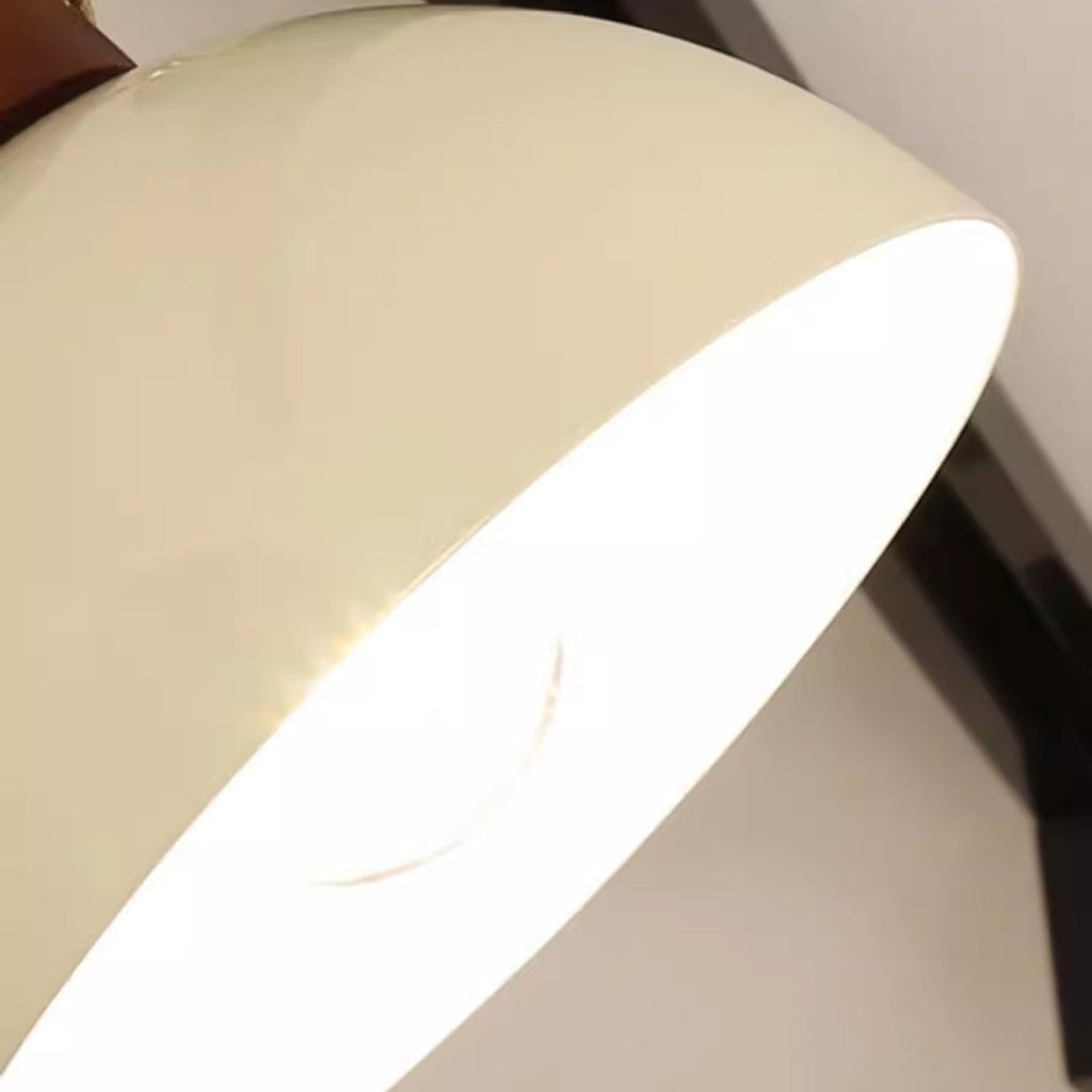 Iron & Wood Semi-Flush Mount Light