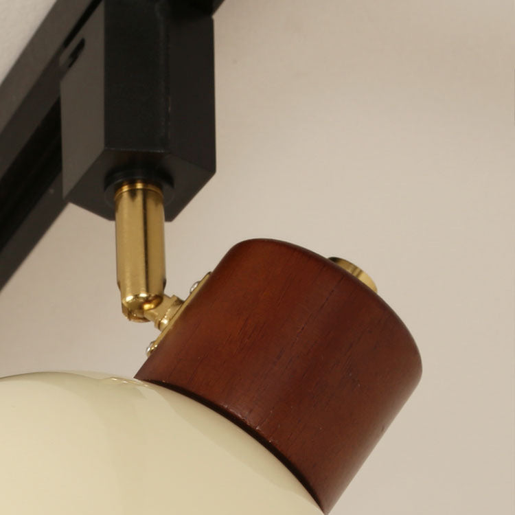Iron & Wood Semi-Flush Mount Light