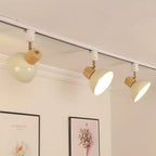 Iron & Wood Semi-Flush Mount Light