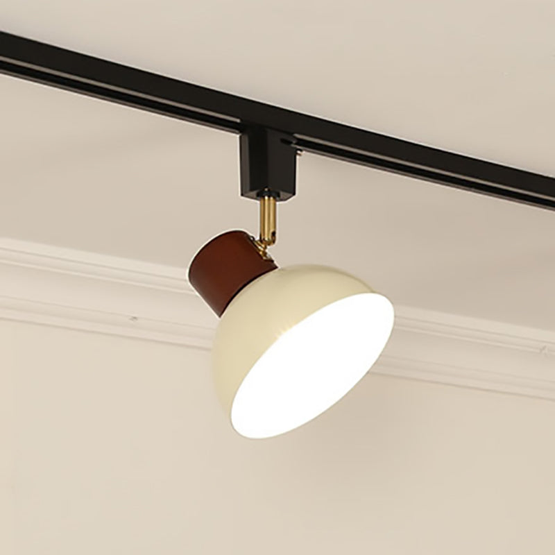 Iron & Wood Semi-Flush Mount Light