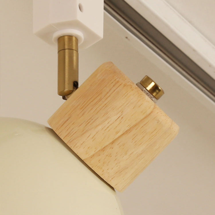 Iron & Wood Semi-Flush Mount Light