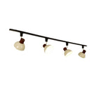 Iron & Wood Semi-Flush Mount Light
