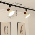 Iron & Wood Semi-Flush Mount Light